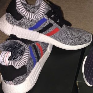 Adidas NMD R1 Tri-Color Stripes White